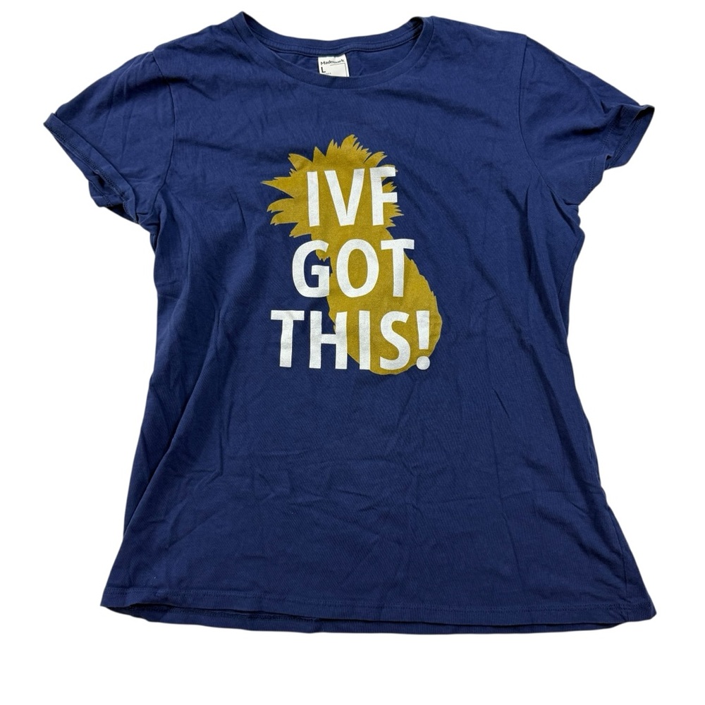 Mademark IVF Got This! T-Shirt Women's Size L Navy Blue Graphic Fertility